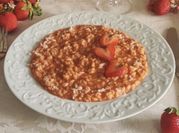 Una foto di risotto alle fragola