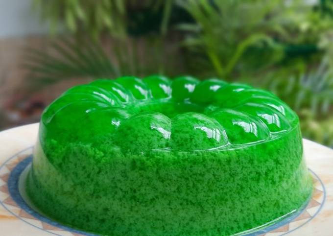 Cara Membuat Resep Puding lumut pandan