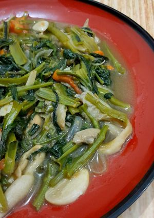 Foto resep Tumis Kangkung dan Jamur Tiram