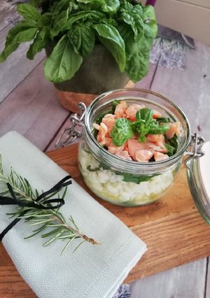 Foto di Insalata di riso con rucola e salmone