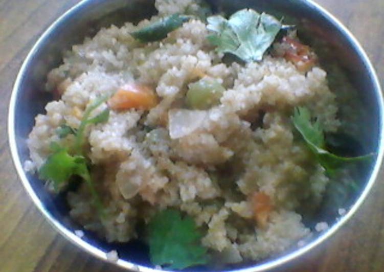 Recipe: Delicious Masala Upma / Spicy Semolina (Wheat)