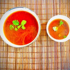 Cherry 🍒 Tomato Rasam-Light South Traditional King Soup-Authentic Appetizer😋 A picture of Cherry 🍒 Tomato Rasam-Light South Traditional King Soup-Authentic Appetizer😋.