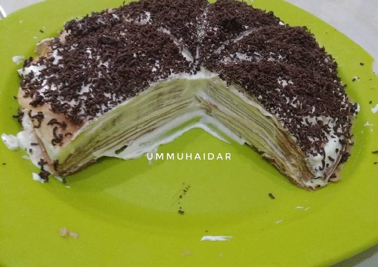 Resep: AppetizingMille Milo Crepe bahan mudah bgt 