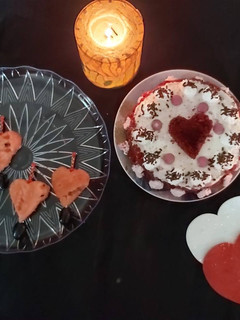 A picture of Eggless Red Velvet Cake (without oven).