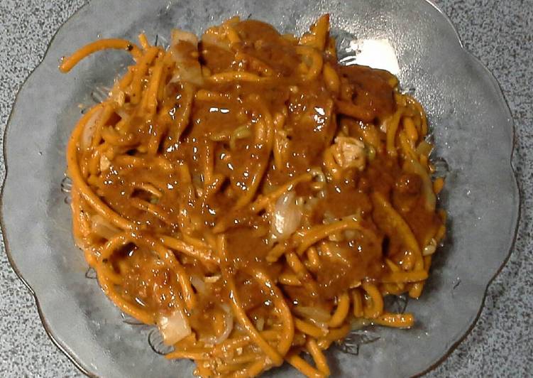 Resep 🍝Mie lidi goreng bumbu pecel🍝, Lezat