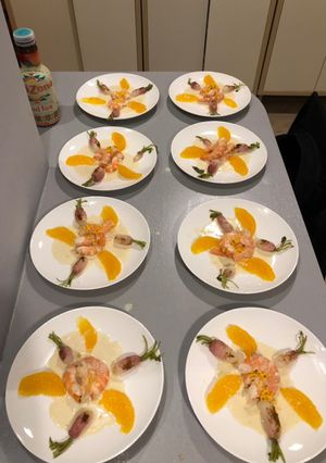 Une photo de Suprême agrumes crevettes