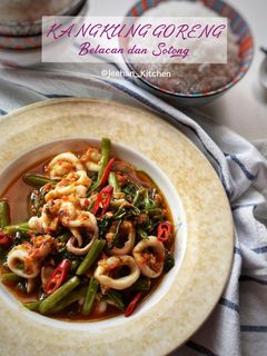 Foto resep Kangkung Goreng Belacan dan Sotong