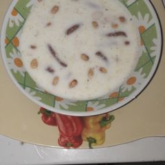 A picture of Ijebu garri with milk.