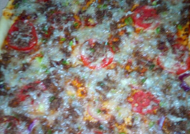 Recipe of Award-winning Beef n vegetables pizza