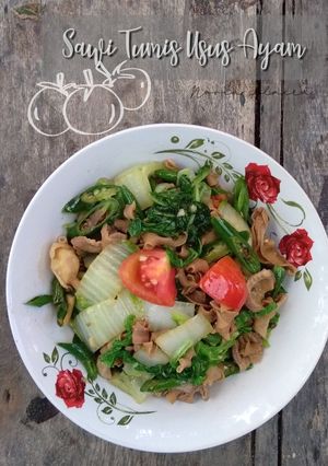 Foto resep Sawi Tumis Usus Ayam