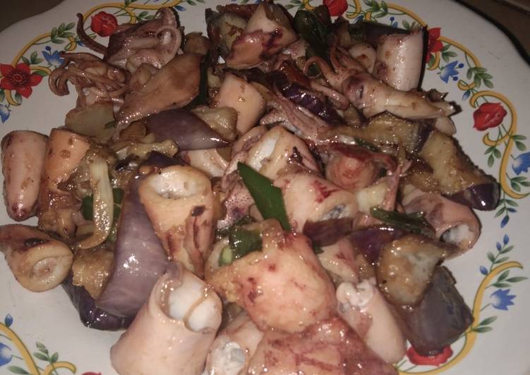 Oseng cumi terong praktis