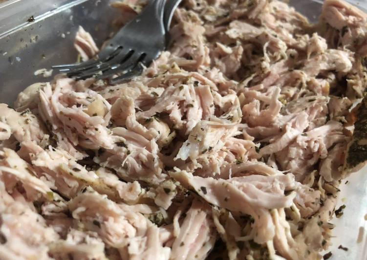 Solomillo de pavo desmechado