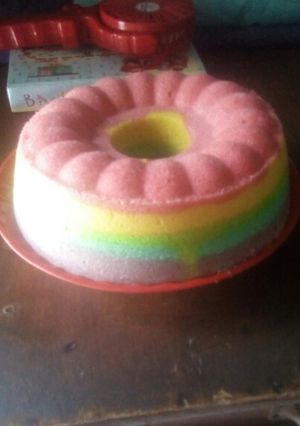 Foto resep Bolu kukus pelangi lembut