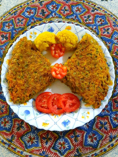 عکسی از دستور 🍀کوکوی لوبیا سبز بدون گوشت🍀