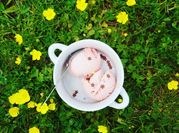 Une photo de glace lait concentré