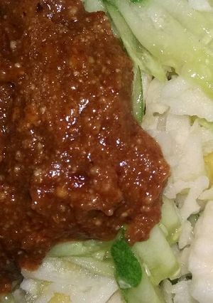Foto resep Rujak serut bumbu kacang