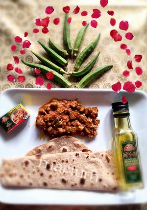 A picture of Masala bhindi.
