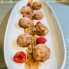 A picture of Raspberry Donut 🍩 Balls In 15 Minutes (Air Fryer).