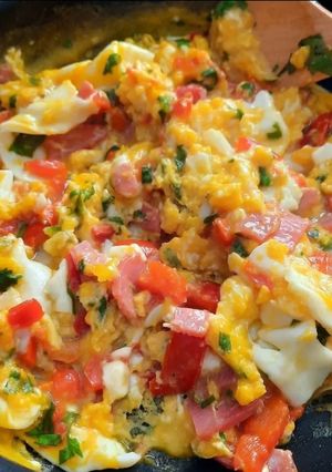Una foto de Paila de huevos de campo