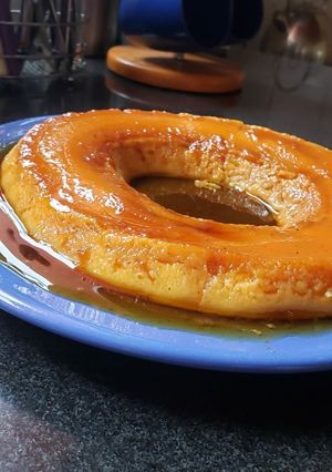 Una foto de Flan de leche