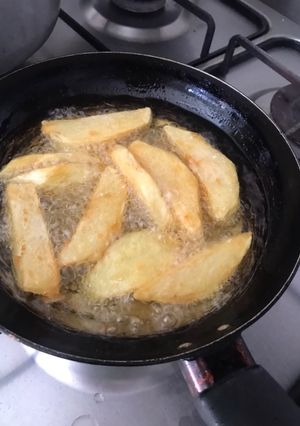 Una foto de Tostones de papas fritas