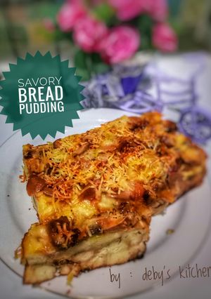 Foto resep Savory Bread Pudding