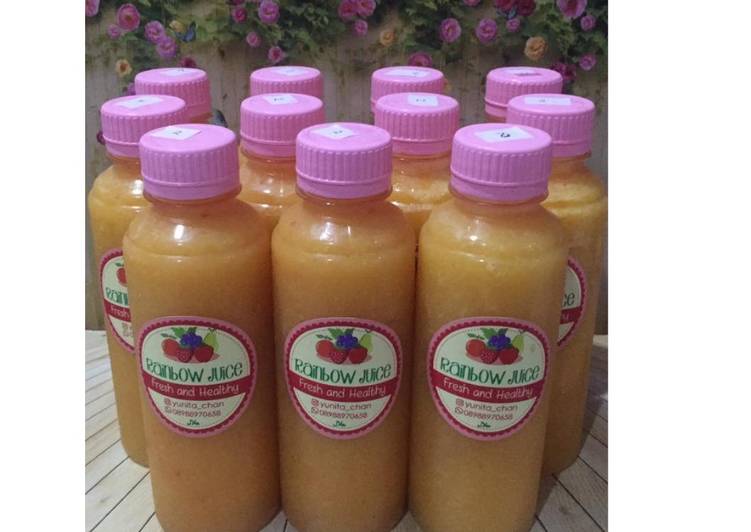 Bagaimana Menyiapkan Diet Juice Peach Orange Mango Jicama (Bengkoang) Anti Gagal