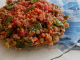 Ensalada templada de lentejas y salsa Korma