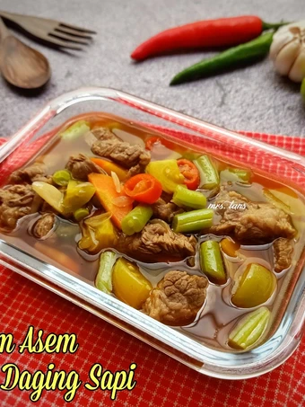 Langkah Gampang Membuat Resep Asem - Asem Daging Sapi : Must Try 😋😍 yang Enak Banget