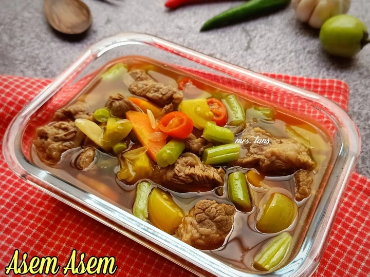 Langkah Gampang Membuat Resep Asem - Asem Daging Sapi : Must Try 😋😍 yang Enak Banget