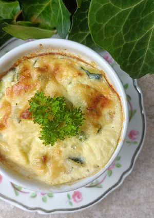 Une photo de 🌱 Flan de courgettes