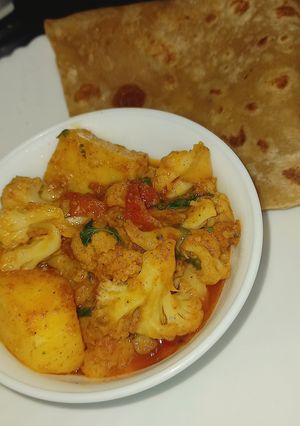 A picture of Fried Aloo Gobhi Masala🥔.
