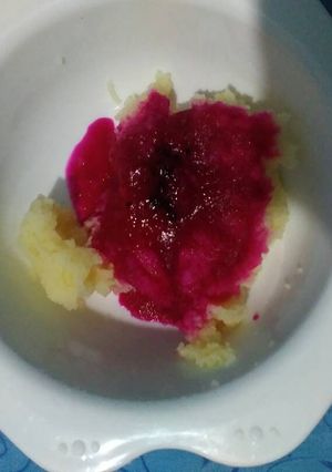 Foto resep Pure Kentang saus buah naga