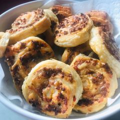 A picture of Lamb mince chutney & cheese Pinwheels.