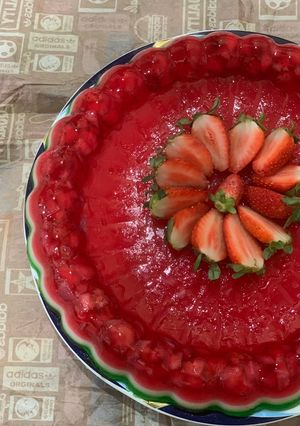 عکسی از دستور ژله طرح هندوانه(يلدا)