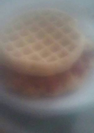 A picture of Waffle burger.