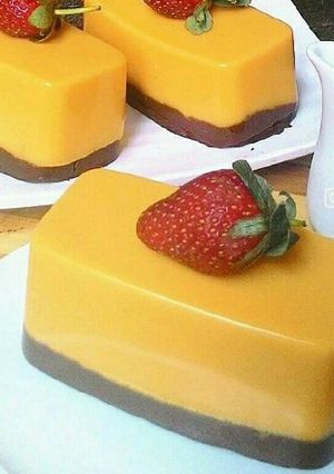Foto resep Puding Labu Kuning Lapis Coklat
