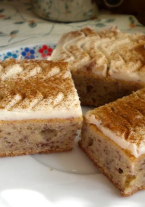 Banánkocka fahéjas mascarpone krémmel (Gluténmentes) recept fotója