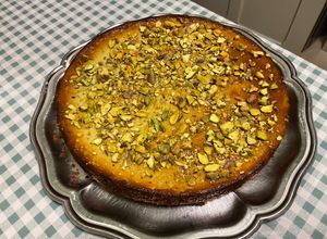 Une photo de Cheesecake au citron et pistaches