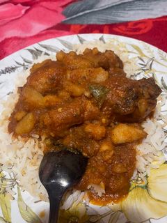 A picture of Chicken with potatoes.