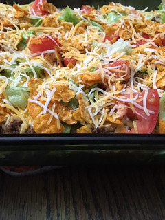 A picture of Tater tot tacos bake.