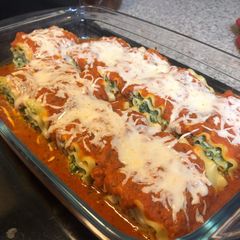 Spinach lasagna Rolls!!! A picture of Spinach lasagna Rolls!!!.