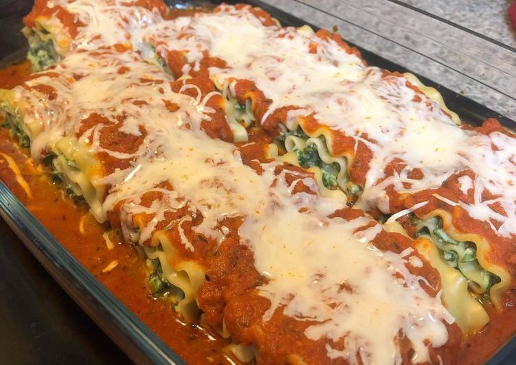 How To Make  Cooking Spinach lasagna Rolls!!! Appetizing