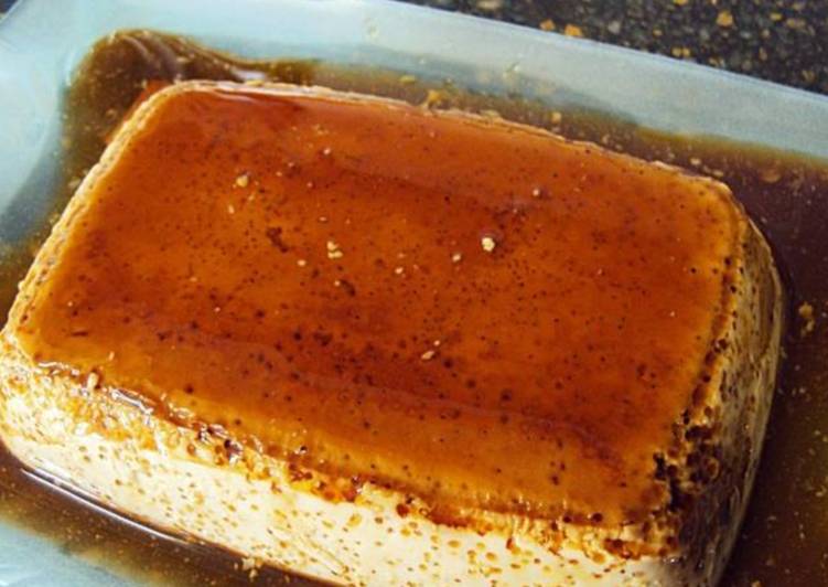 Flan de café y leche condensada