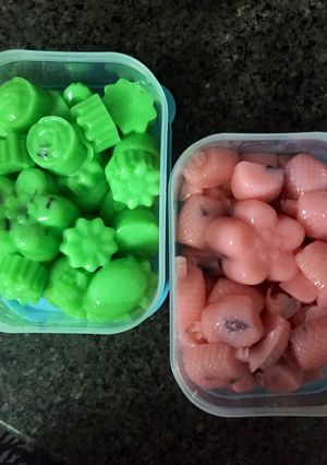 Hình của món Thạch Sâm dứa - Thạch dâu (Topping Trà Sữa).