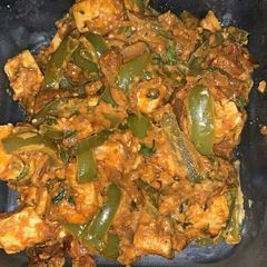 Paneer chilli A picture of Paneer chilli.
