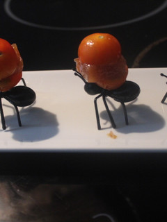 Una foto de Hormigas con cherrys y membrillo