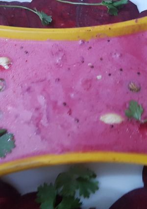 A picture of Beetroot Special Raita Recipe.