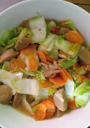 Foto resep Sawi putih tumis bakso