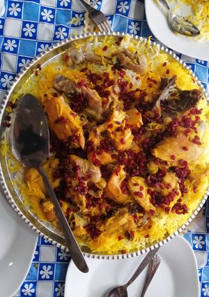 عکسی از دستور ته چین مرغ